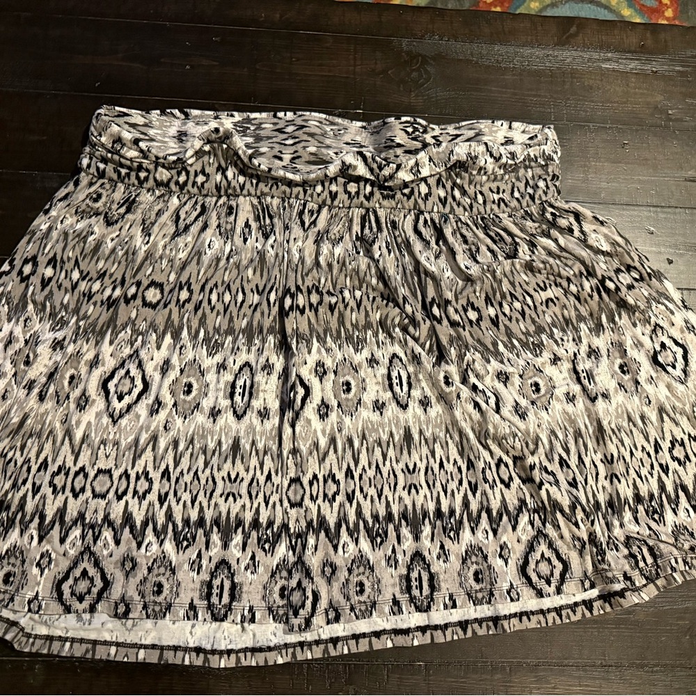 Lane Bryant Black and White A-Line Skirt